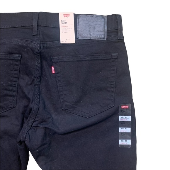 Levi’s 511 Slim 36x30 Stretch New With Tags Black Jeans - Picture 13 of 15